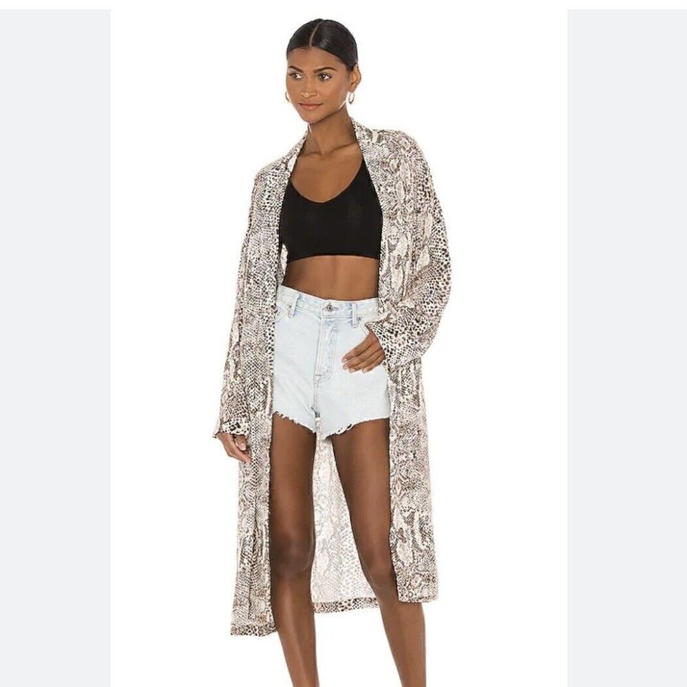 NEW Free People Wild Nights Duster $248 OB1156858 Neutral Combo Women’s Large